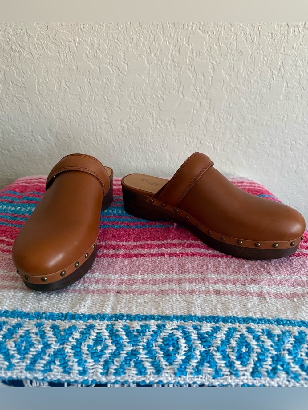 Madewell The Cecily Clog in Oiled Leather Size 6.5 English Saddle NWOB $168 - Picture 15 of 16